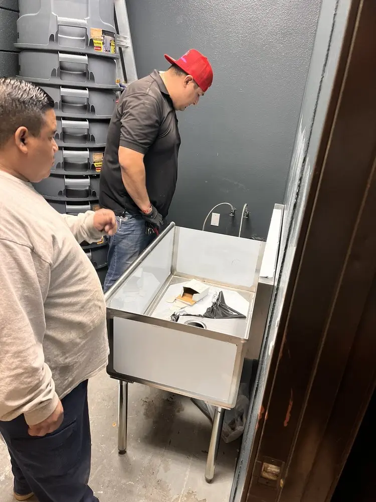 Commercial plumbing and sink installation in Andalusia